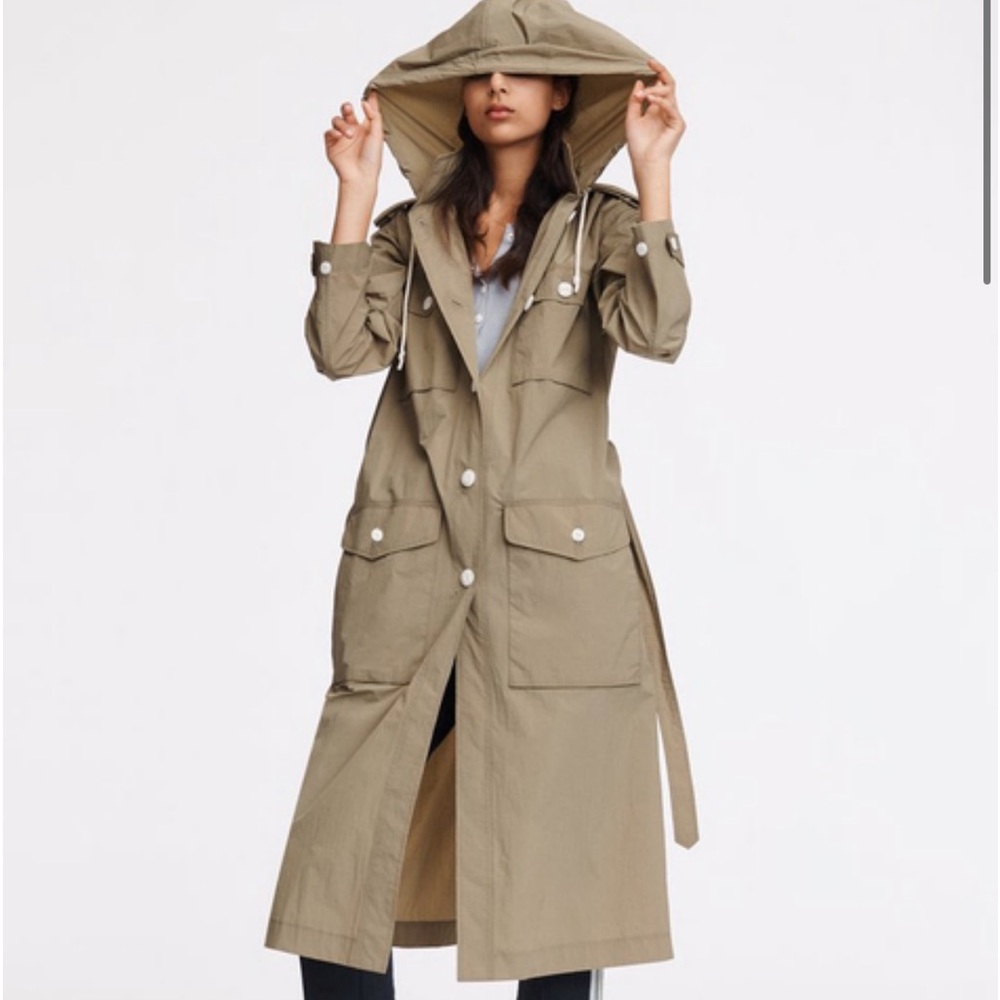 rag & bone Tan Hooded Trench Coat